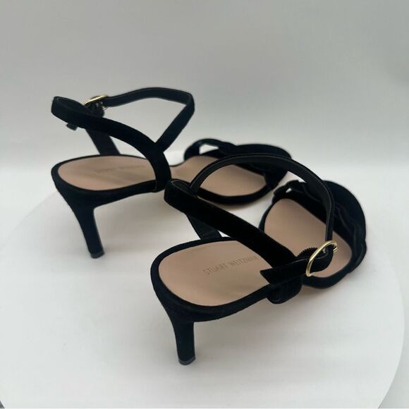 New! STUART WEITZMAN Women's Twistie Stiletto 75 Sandal Black Size 9 - Picture 5 of 9